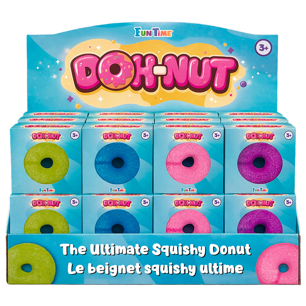 Image The DOH-NUT - Fidget Squishy Donuts, 24 pc Counter Display
